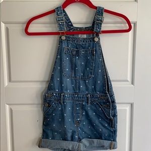 Gap denim short overalls